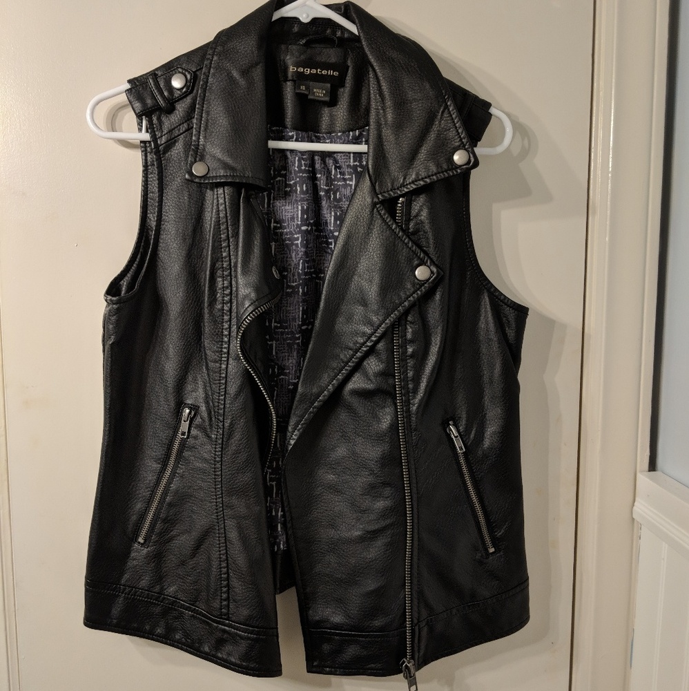 Black Leather Vest